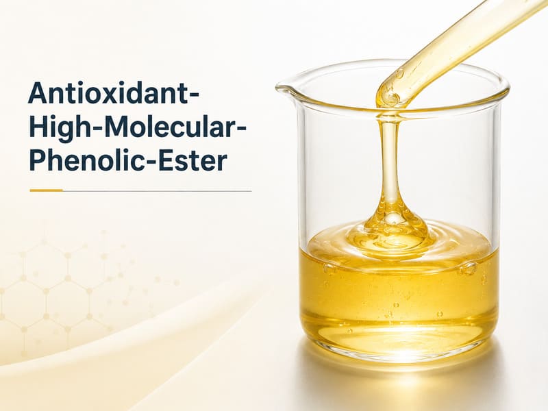 High molecular phenolic ester polymeric antioxidant low volatility