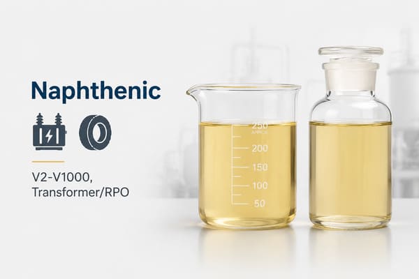 Naphthenic base oil V2 to V1000