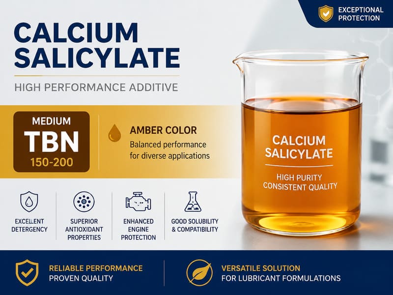Medium TBN calcium alkyl salicylate detergent additive