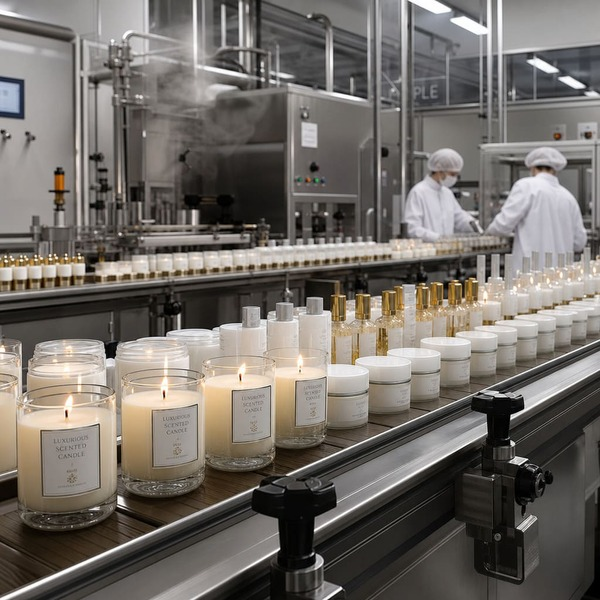 Candle and cosmetic manufacturing using microcrystalline wax