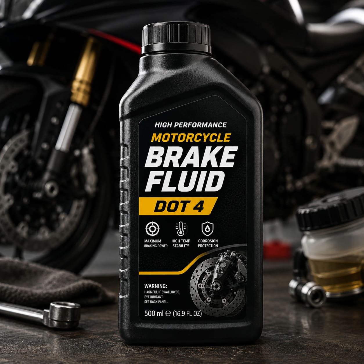 Motorcycle brake fluid — which DOT grade your bike needs