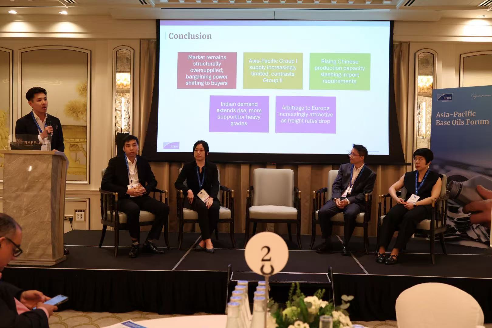Sinolook attends the 2025 Argus Asia-Pacific Base Oils Forum at Raffles Hotel in Singapore.